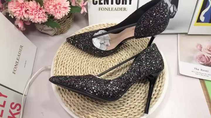 Sequin Talons Style Leather Ladies Slippers Elevate Your Style
