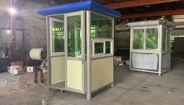 Portable Prefabricated Steel Structure Sentry Box Security Guard Huts ...