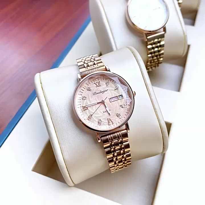 POEDAGAR Women Watches Fashion Rose Gold Steel Quartz