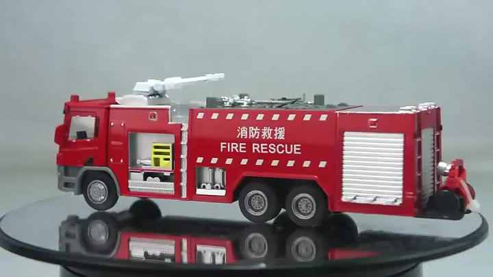 1/50消防車モデルKDWダイキャストメタルウォータータンク消防車