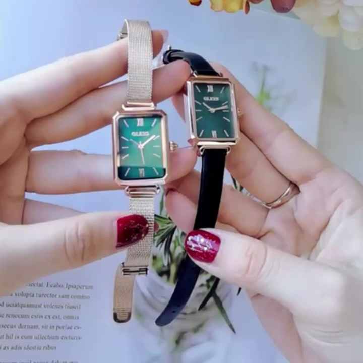 Custom Lady Luxury Watches 6624 New Hot Fashion Green Stainless