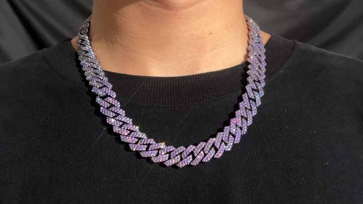 Hip Hop Jewelry 14mm Black Gold Plated Brass Metal AAAAA