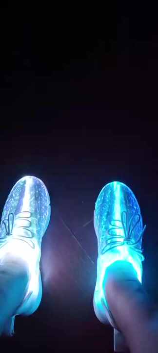 Fiber Optic Shoes Hip Hop Lighting for Party Wear