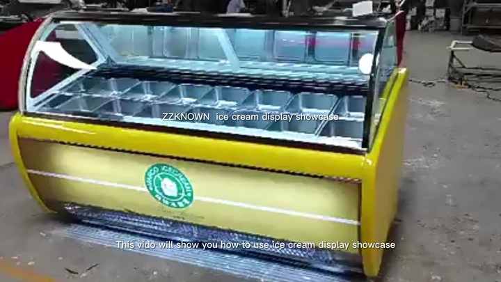 高速冷凍食品アイスクリームディスプレイ冷凍庫冷蔵庫ショー