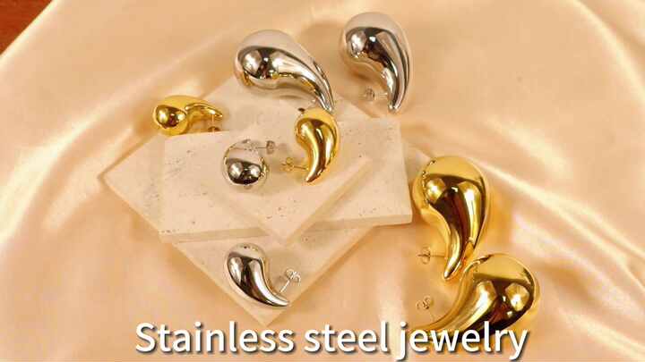 Chunky Gold Earrings For Women - 18k Gold Plated Non-Tarnish Vintage Inspired Statement Earrings