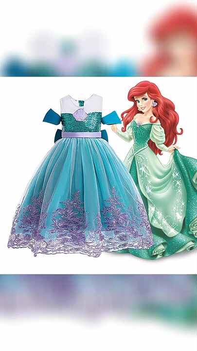 Fancy Little Mermaid Ariel Princess Costume Kids Dress for Girls Cosplay  Children Carnival Birthday Party Clothes Mermaid Dress