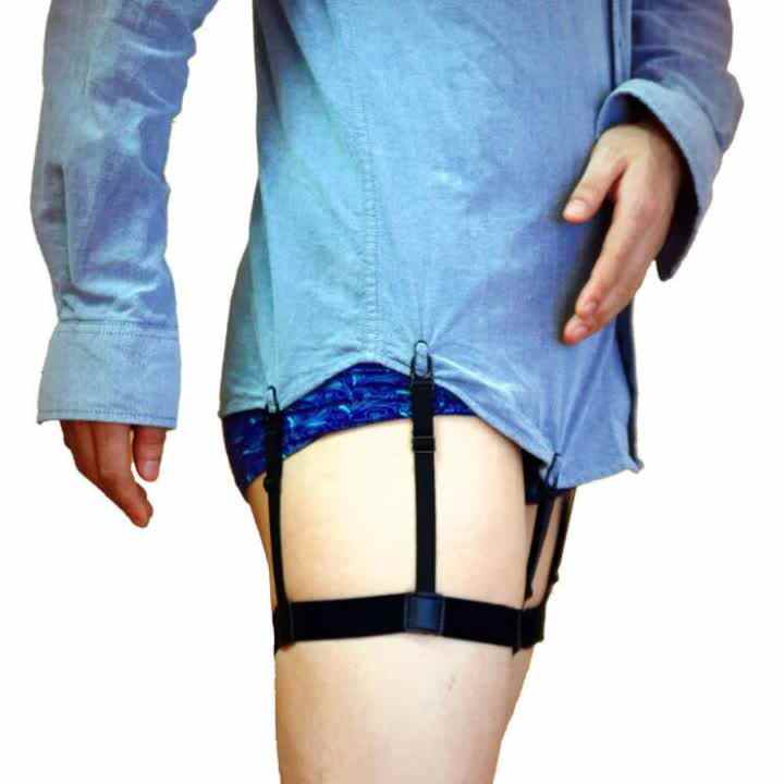 Men's Adjustable Shirt Stay Garter Belt Suspender