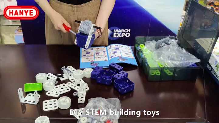 Hanye 175pcs Pull Back DIY Construction Engineering Truck Toy