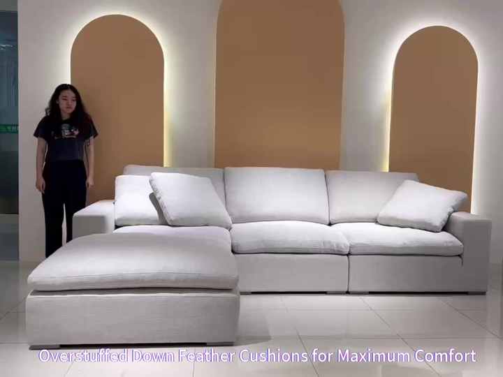 イタリアネイビーブルーレザーソファセットホームリビングルーム家具の