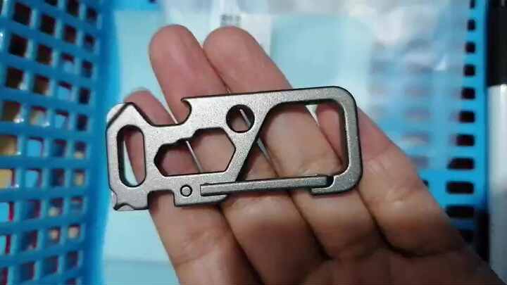 Tibitdeer Titanium Carabiner Keychain Bottle Opener Utility