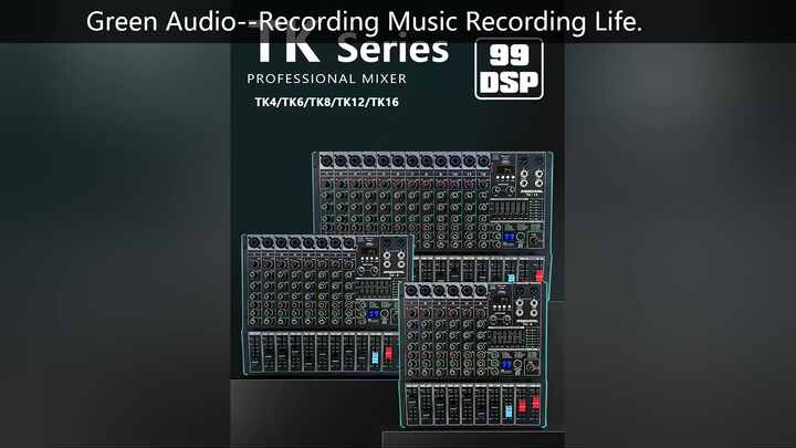 GAX-TK8 Professional 8-Channel Audio Mixer for Live Performance