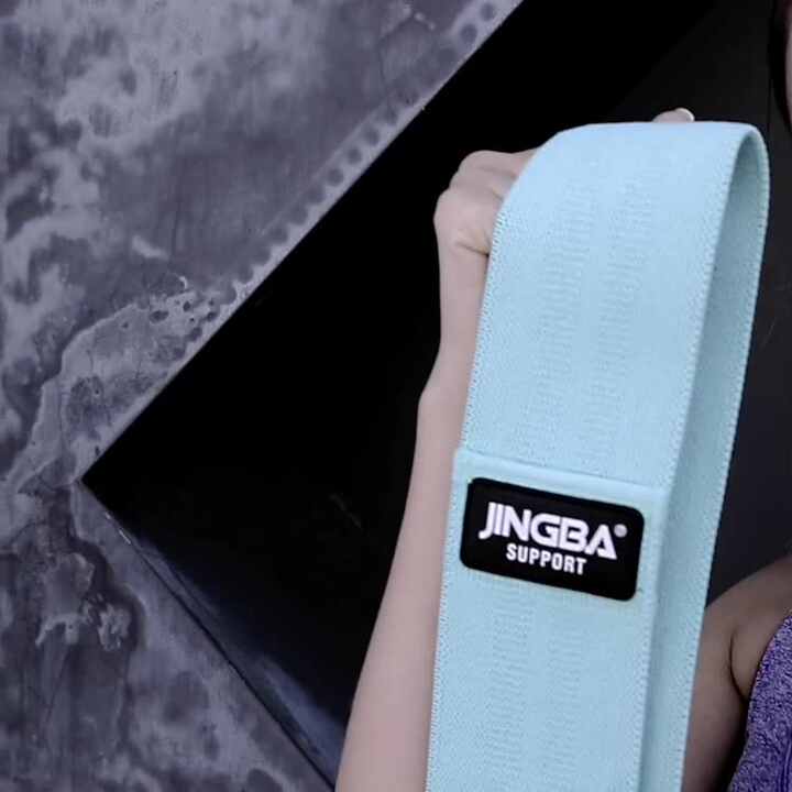 JINGBA BSCI CE ISO Factory Elastic Yoga Gym Exercise Resistance Band Thigh  Hip Fitness Fabric Bands for Legs Glutes Booty