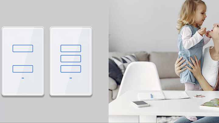 Way Wifi Mutual Control Switch Smart Touch Switch 1/2/3 Gang