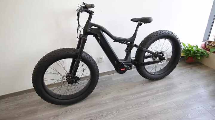 26インチ カーボンファイバー フルサスペンションフレーム ファットMTB