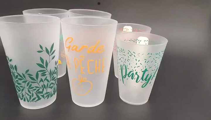 Reusable 10 OZ 12 OZ 14 OZ 16 OZ 20 OZ 12oz Drinking Cups Thanksgiving  Plastic Cups with logo Custom