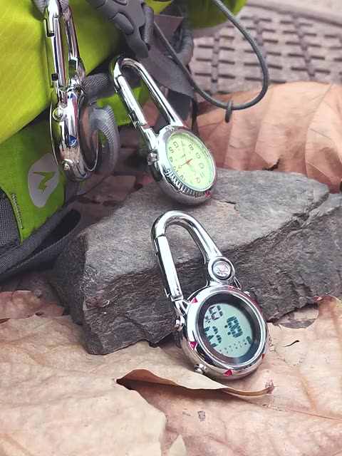 Wholesale Stainless Steel Men's Digital Pocket Watch Climbing Fob
