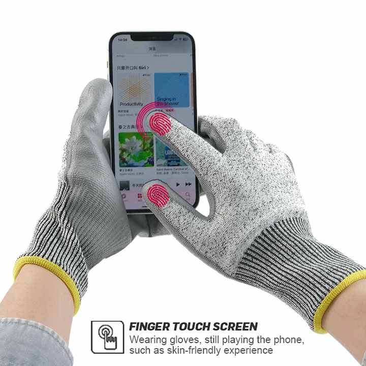 A3 A5 Level 13 Gauge HPPE Liner Pu Coated Cut Resistant Anti Cut