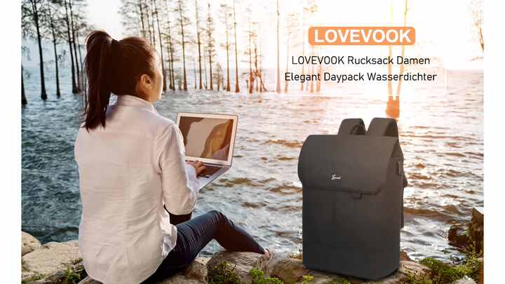 LOVEVOOK großer wasserdichter Rucksack in Rollt asche Reisen