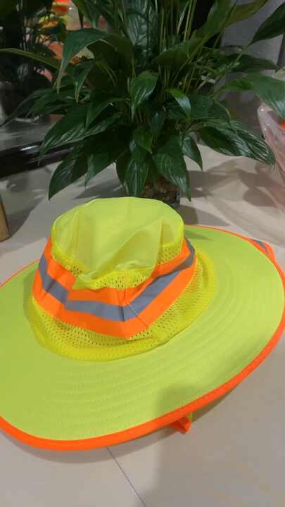 High Visibility Sun Hat Reflective Fishing Hat UV Protection Sum 並行輸入品 High Visibility Safety Reflective Bucket Brim Neck Flap Boonie Hat Neon  Green