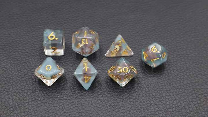 FLASHOWL Duck Inside Polyhedral Dice Set - 7 Piece RPG DND Dice With D20 For Dungeons & Dragons Tabletop Gaming
