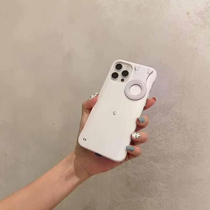 Phone Led Selfie Ring Fill Light Cover Ring Light Phone Case for iPhone 12  Huawei Mate 40 Pro Galaxy S21 Ultra