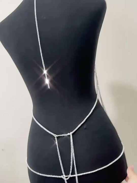 Jewelry Rhinestone Body Chain Panty And Bra With Diamond XG2181(Suitable for all sizes)