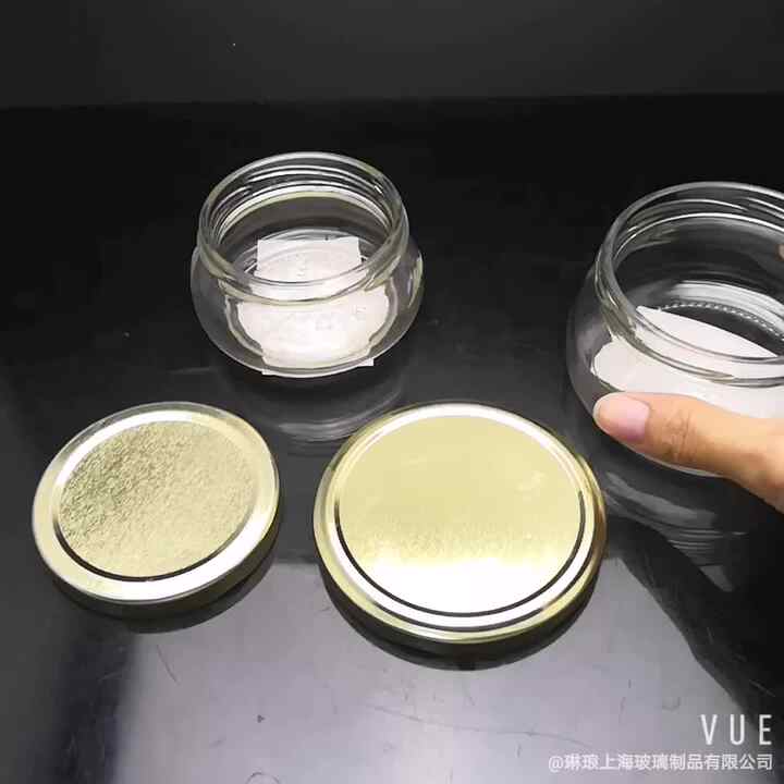 Linlang Shanghai Food Grade Glass Caviar Honey Food Jam Tureen Jar