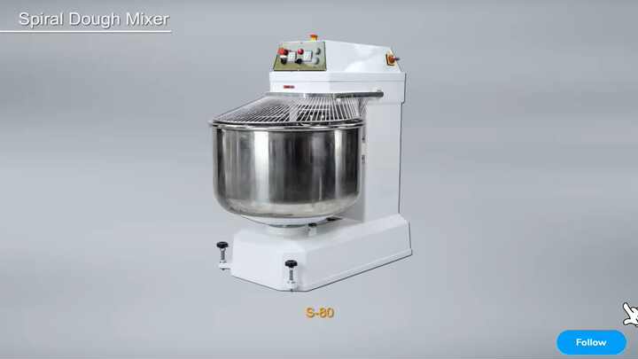 Restaurant Pizza Baking Machine 150 kg Spiral Dough Mixer Bread Flour  Kneader Machine From Taiwan