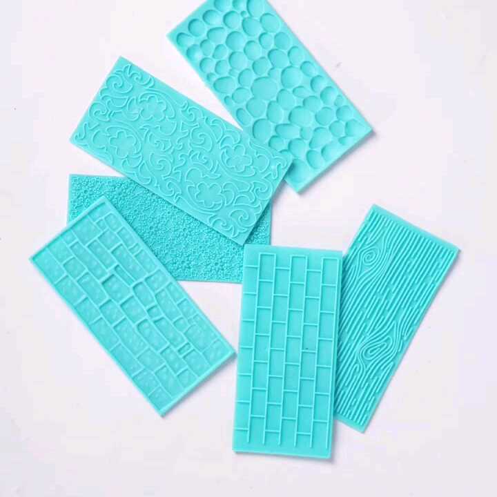 6-Pack Fondant Impression Mat Set - Embossed Texture Molds For Cake Decorating (Tree Bark, Flower, Cobblestone) - View #13
