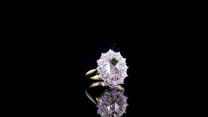 14k Yellow Gold Wedding Dress Ring Vintage Ladies First Jewelry 3 Carat  Sapphire Round Brilliant Cut Moissanite Diamond Rings