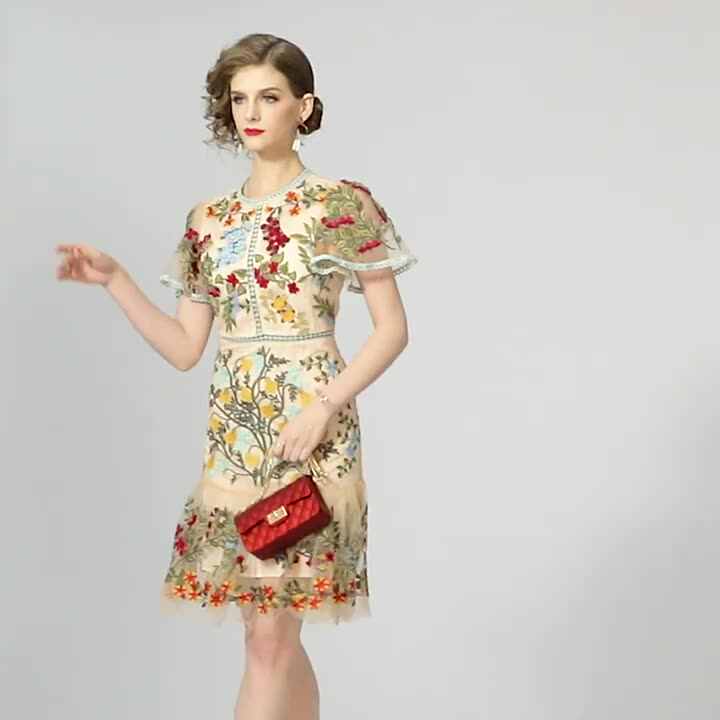 black dress gold sequins Embroidered Sequin Mini Dress - Black & Gold main image 0