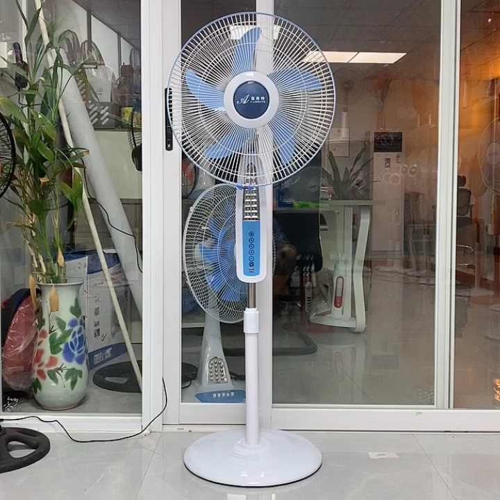 Solar Ac Dc Pedestal Rechargeable Fan - 20 Inch Standing Fans
