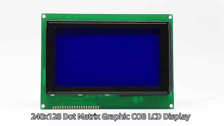 240x128 COB LCD Module with LED Backlight - STN Blue Display