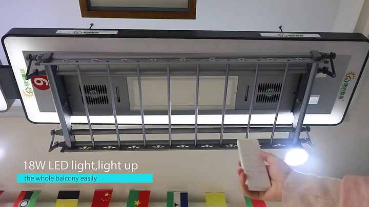 Smart Electric Clothes Rack Remote Control Automatic Drying