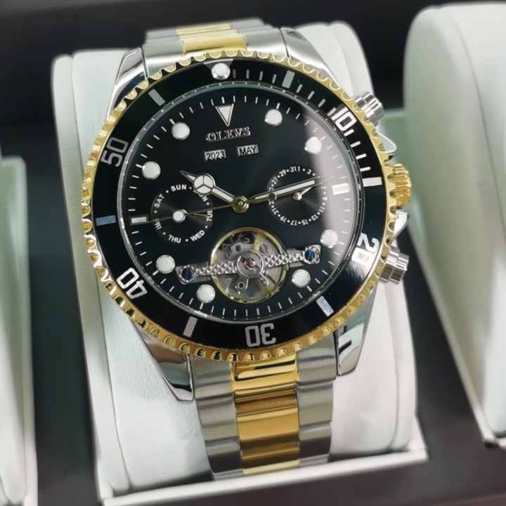 OLEVS 6605 automático completo de acero inoxidable personalizar