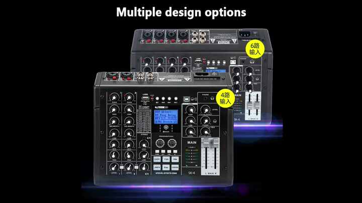 GAX-SK4 4channel Sound Card Live Broadcast Mixer with REC