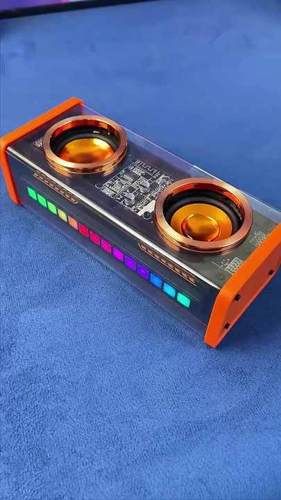 LEDスピーカー ライブDio ZX ロンホイカスタム・フルブルーLED・2スピーカー