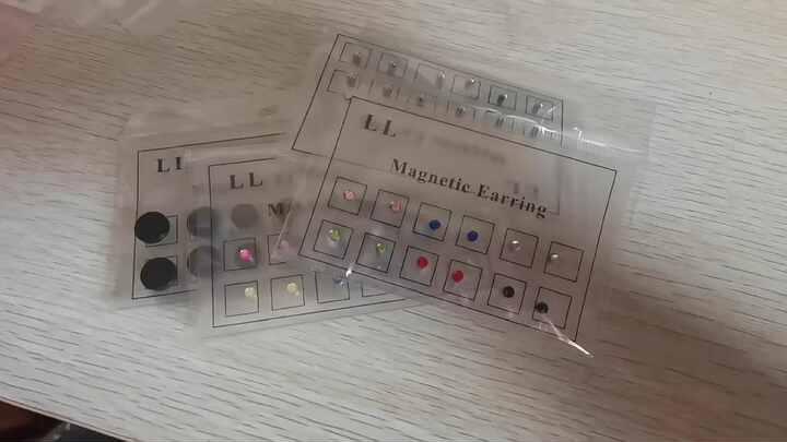 New 12pcs/card Magnet Ear Tragus Cartilage Lip Labret Nose Ring Fake  Cheater Non Pierced Magnetic Earring Piercings Jewelry