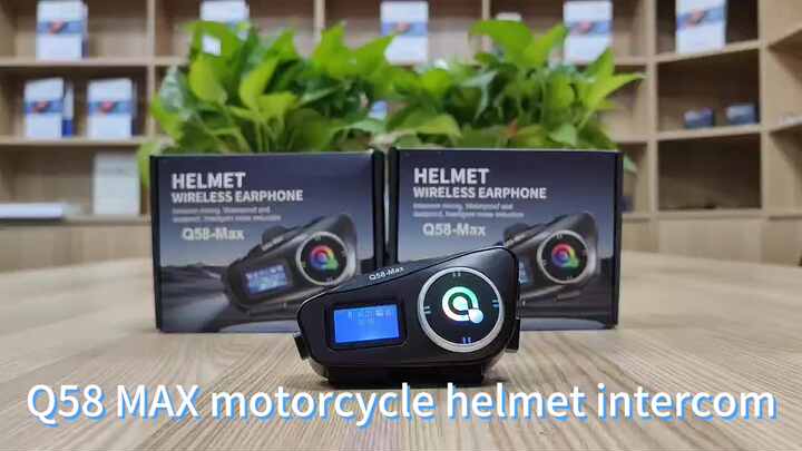 New Flashlight Intercom Motorcycle with FM Radio 2-way Headset for Open &  Half Face Helmets ABS Material