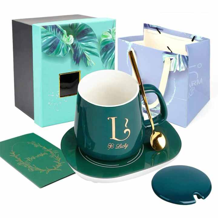 Coffee Cup 55 Degrees Thermostatic Heat Smart Ceramic Coffee Logo Wedding  Gift Heating Mug Ceramic Mug Thermostat