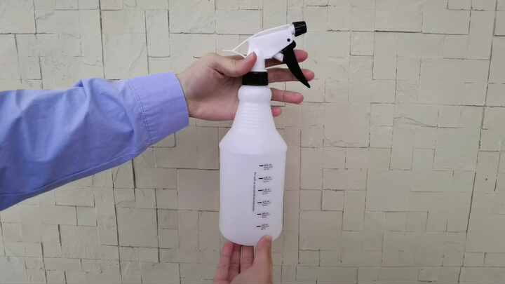Spray Bottle - (Large - 32 Oz) - All-Purpose, Empty Reuseable, Heavy Duty, Clear PET Plastic, Trigger Sprayer, Industrial Size, Chemical Resistant, MADE IN USA (12-Pack, Clear) (32.2tn.P
