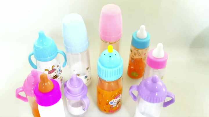 Magic Disappearing Milk and Juice Doll Bottles Toy for Baby Dolls