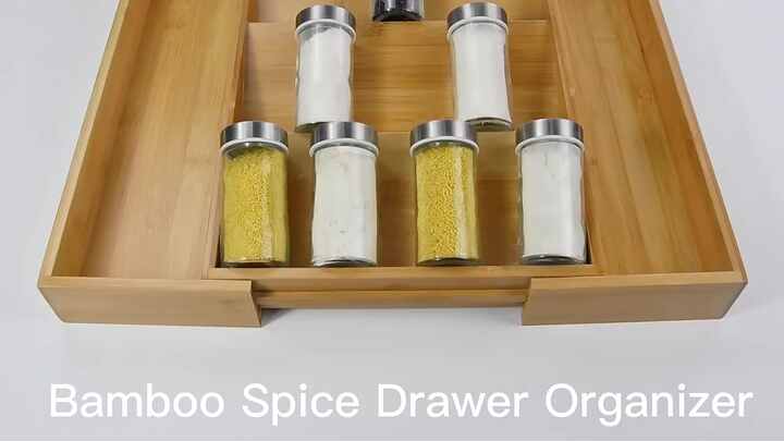 Set 2 Contenitori Impilabili In Bambù Per Dispensa - Organizzatore Per Patate, Cipolle, Frutta E Verdura, Per Banco Cucina - 4