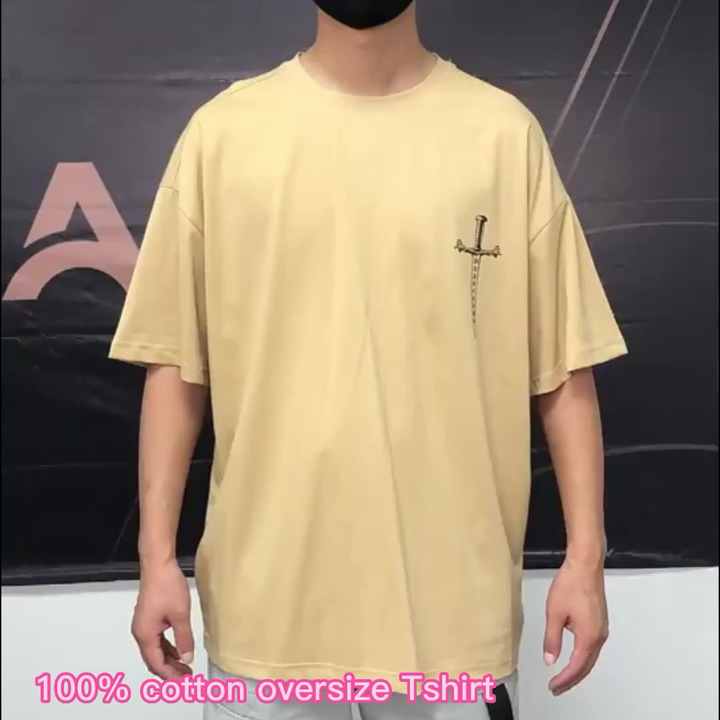 Shop Custom T Shirts Printing 100%cotton Oversized Men's T-shirts