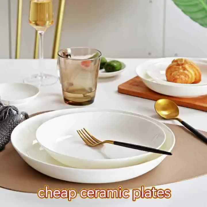 Wholesale Mini Small Cheap White Round Dinner Plates Ceramic for Restaurant  Hotel