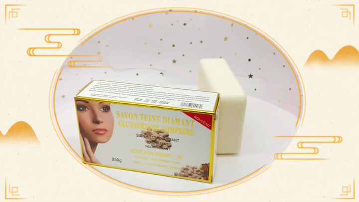 savon teint diamant glutathione comprimé Savon Teint Diamant OEM avec logo personnalisé, Glutathion Comprimé, Fort  Blanchissant, Peau de Neige pour Peau Noire, Savon Blanc en Barre 250g
