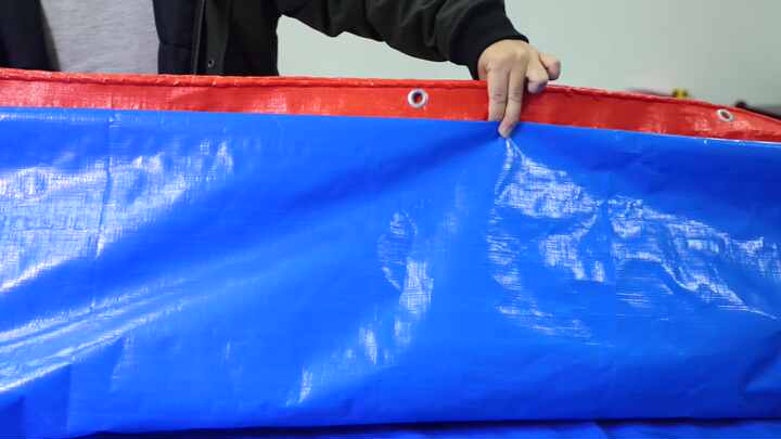 Waterdichte, doorzichtige dekzeilen met oogjes, poly-dekzeilen Heavy