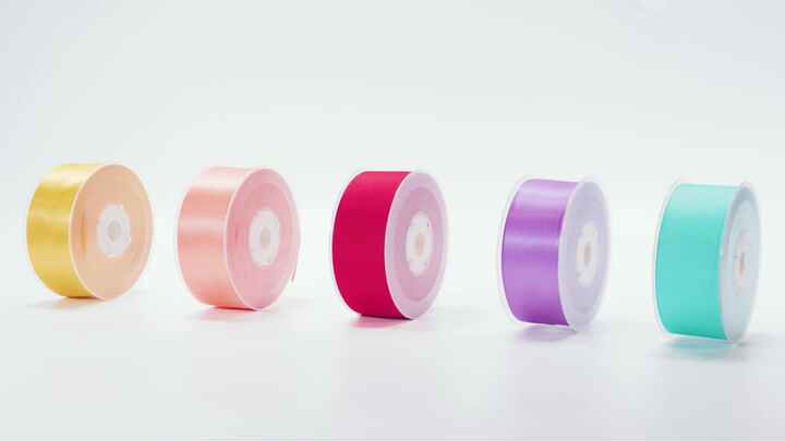 Yama Ribbon 100 Yards Polyester 16mm Wide Pale pink Satin Ribbon ...