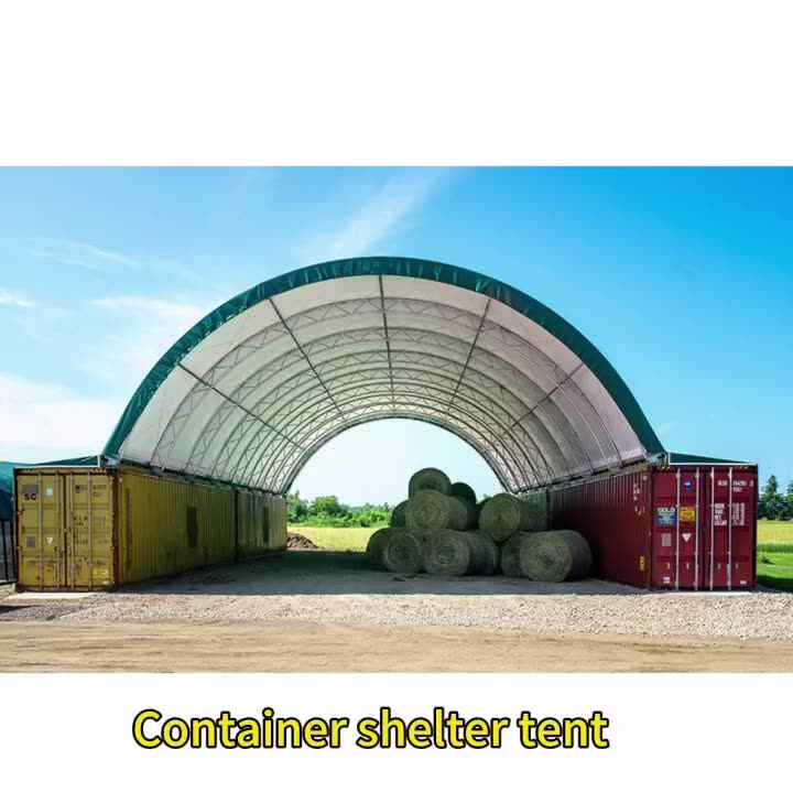 Bestpreis 80ft Schiffscontainer-Kuppel Stahl-Lagerhalle PVC-berdachung  20ft 40ft Container-Zelt Unterstand Carport Garage