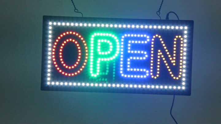 9x19 Inch LED Open Sign - High Bright Animated Light Sign
